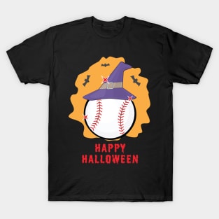 Happy Baseball Halloween - Funny T-Shirt